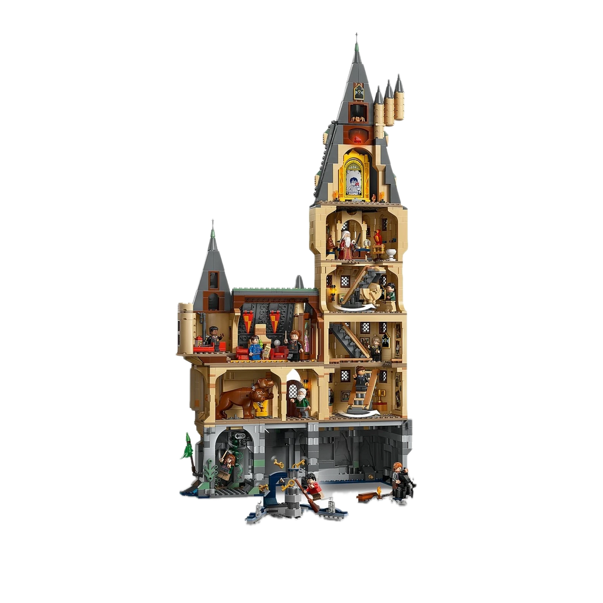 LEGO Harry Potter Hogwarts Castle: The Main Tower 76454, open back with rooms