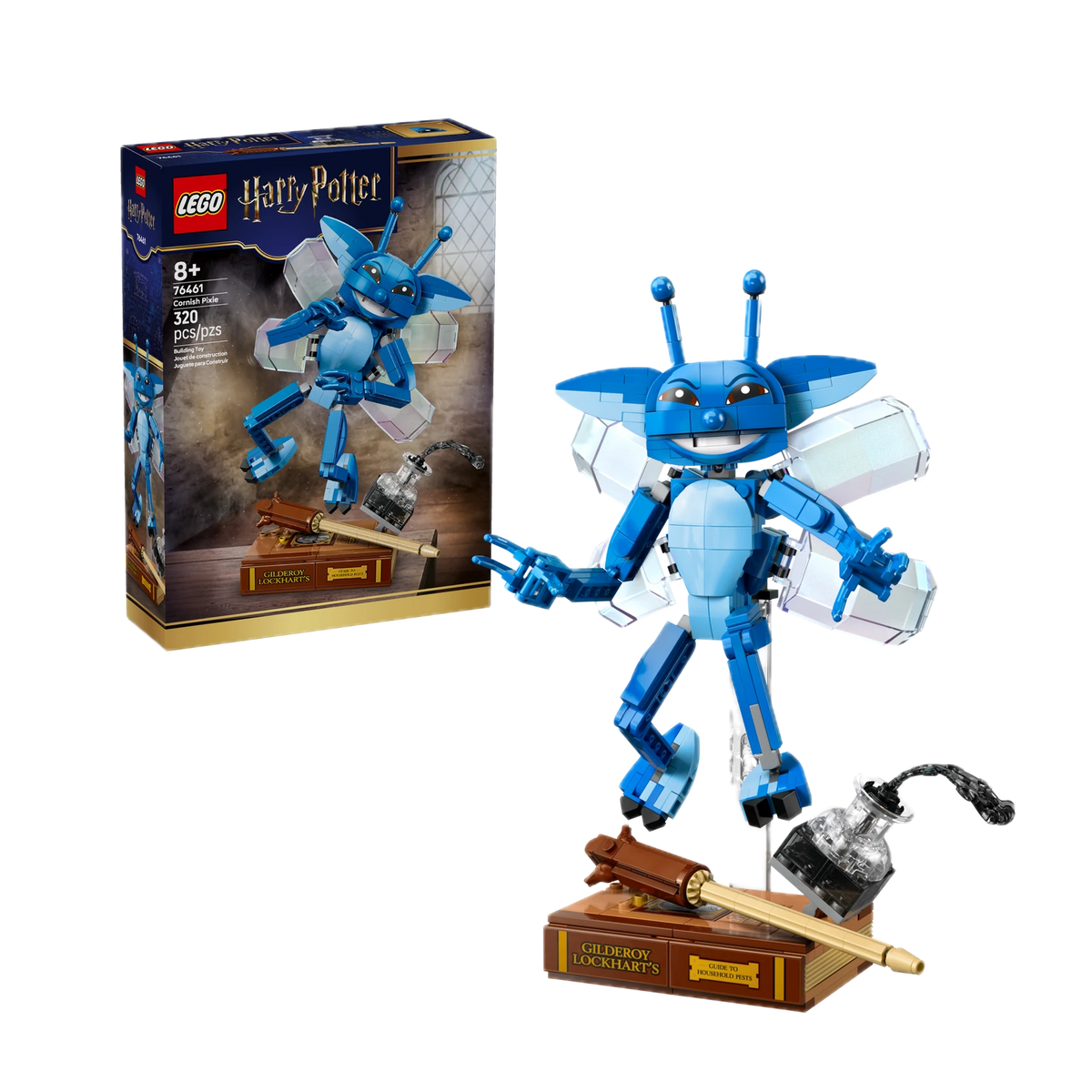 LEGO Harry Potter Cornish Pixie 76461, box and model