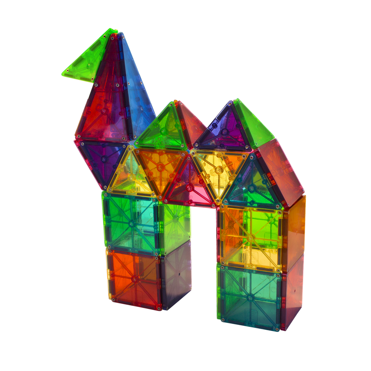 MAGNA-TILES Classic 100 Piece Set, tall archway build