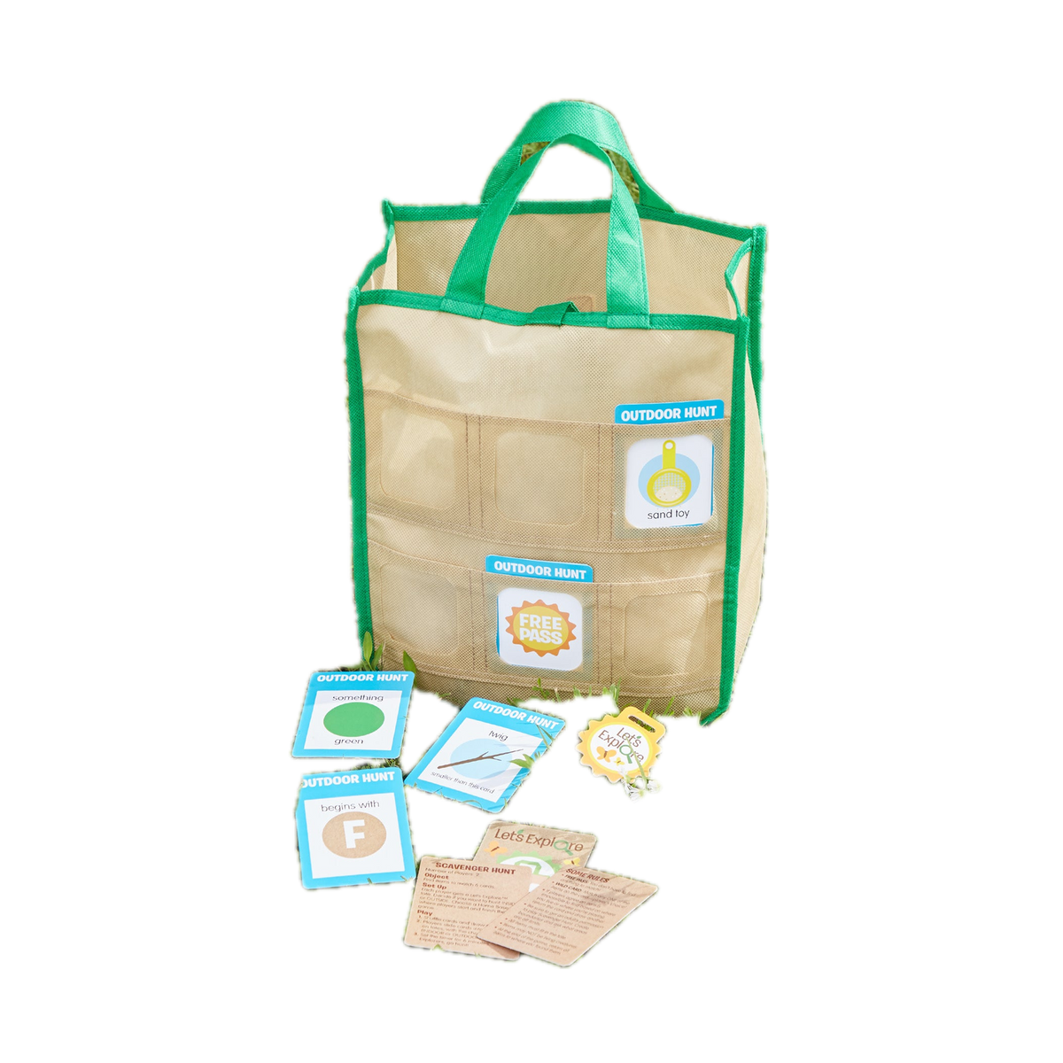 Melissa & Doug Let’s Explore Indoor/Outdoor Scavenger Hunt Play Set, tote with cards and ID tags