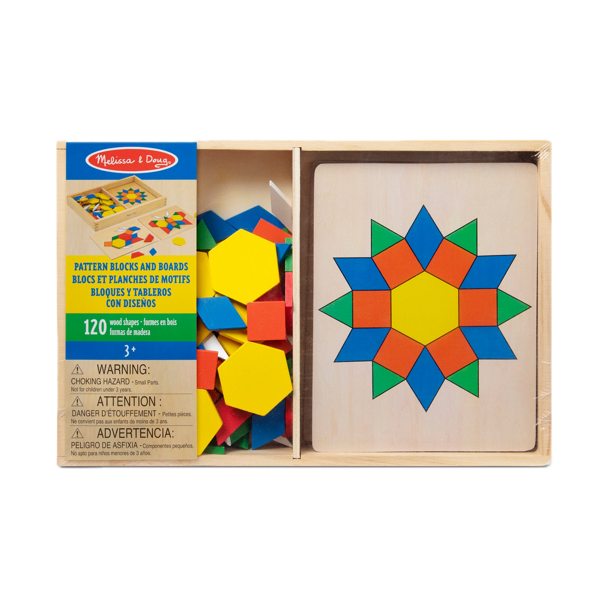 Melissa & Doug Pattern Blocks and Boards 51013, box front