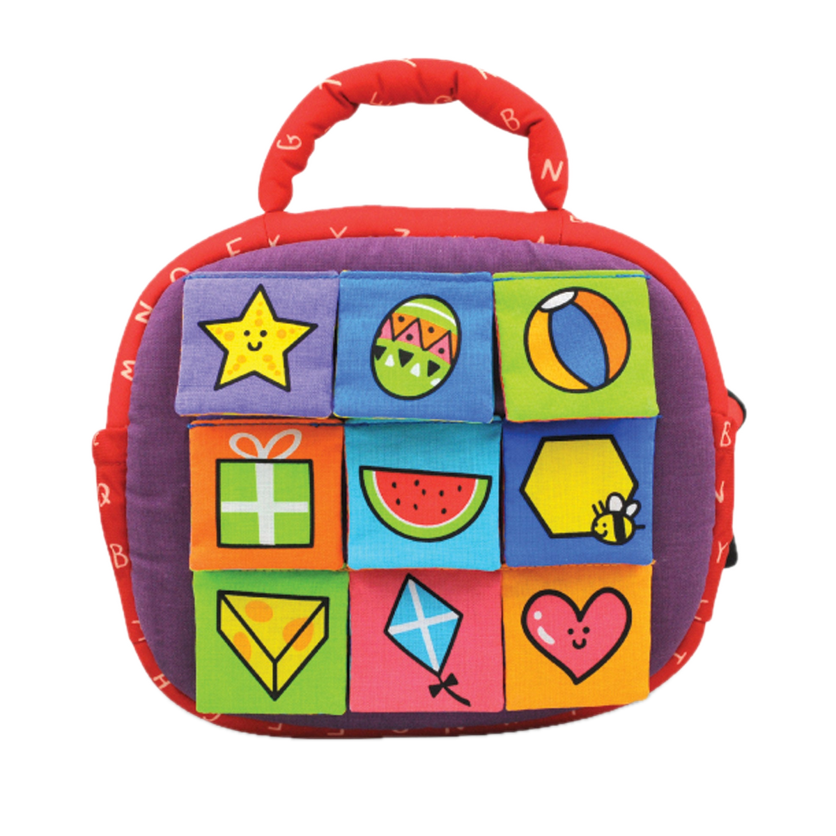 Melissa & Doug K's Kids Take-Along Shape Sorter 51097, case with picture flaps