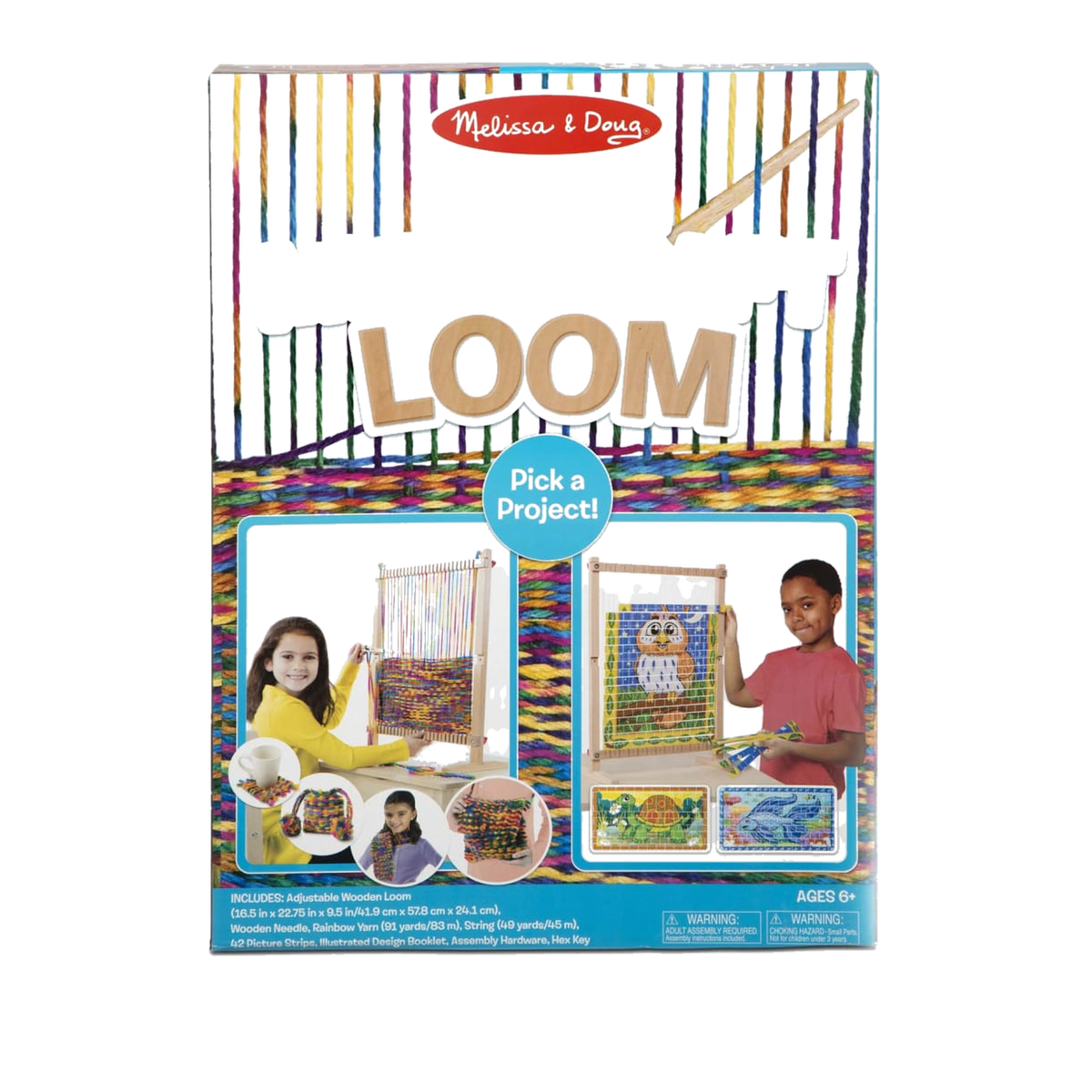 Melissa & Doug Multi-Craft Weaving Loom, box front