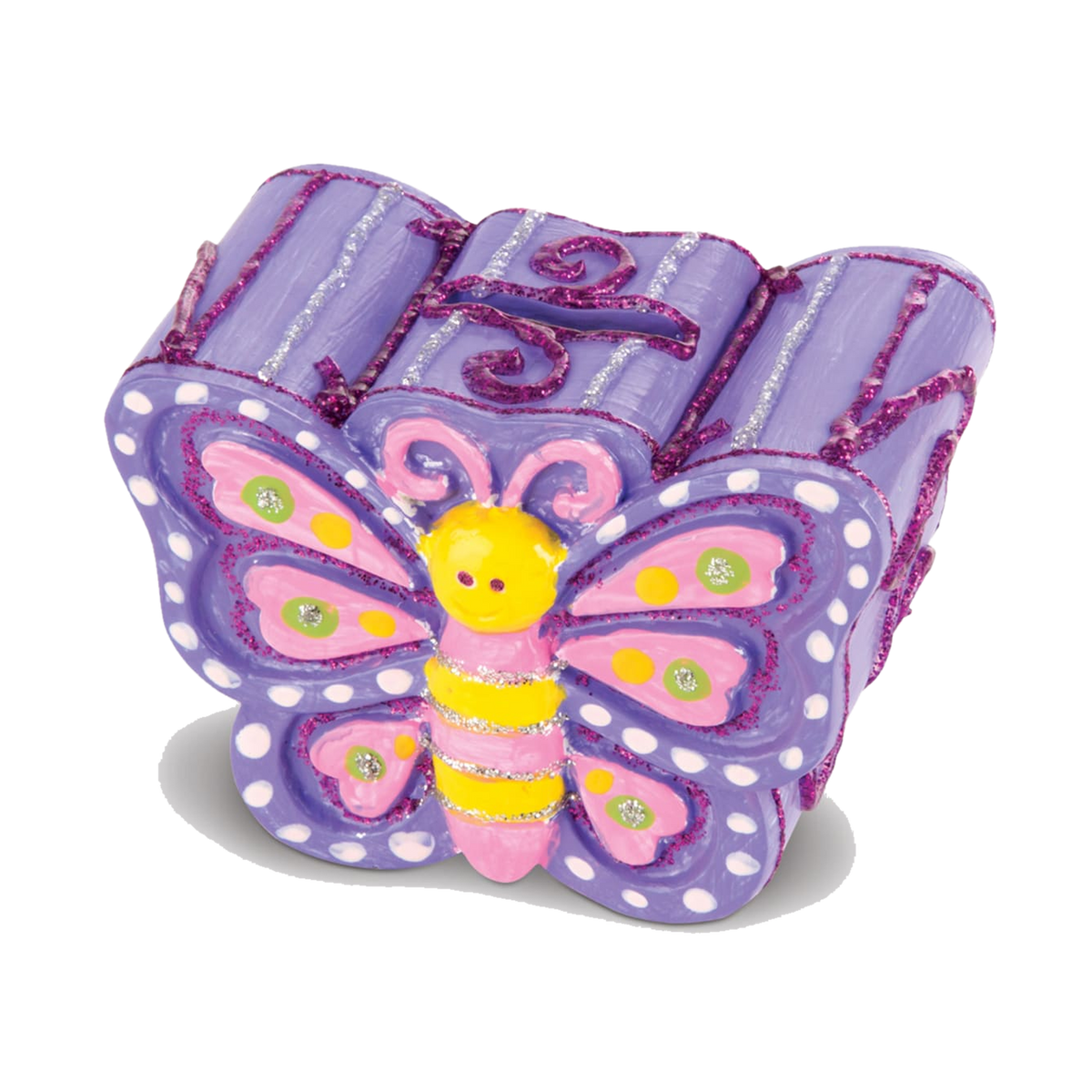 Melissa & Doug Created by Me! Favorite Things Craft Kit 9534, decorated butterfly bank
