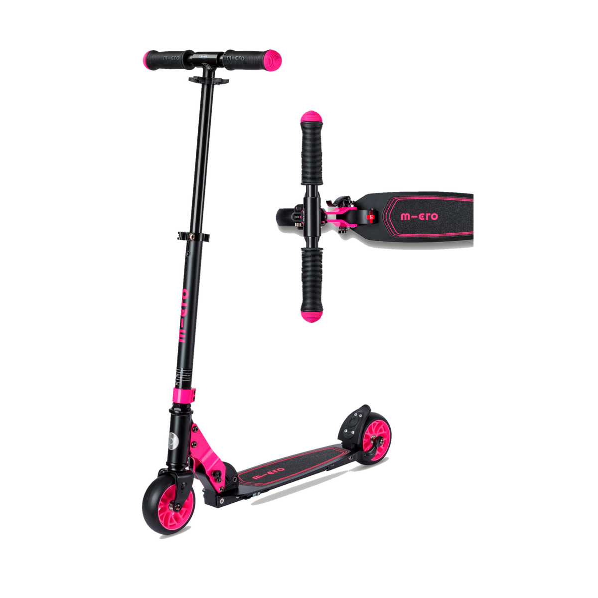 Micro Rocket 2.0 Scooter, neon pink scooter, side view