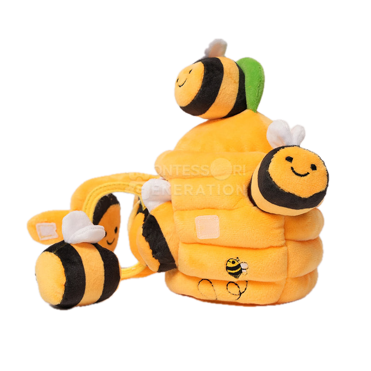 Montessori Generation Montessori Baby Beehive, bees climbing out of the hive
