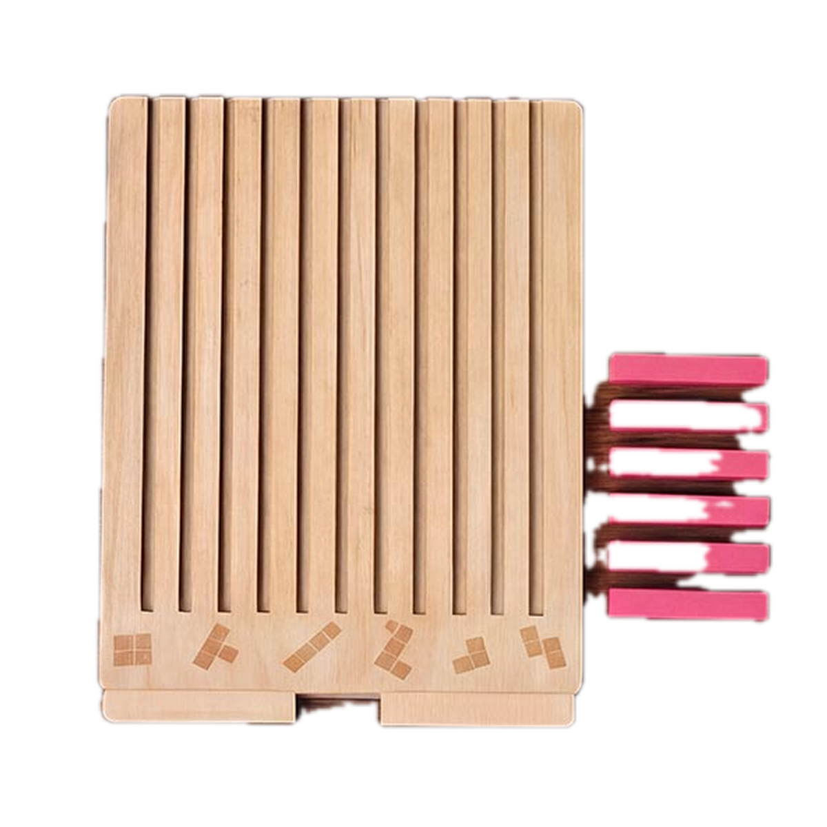 Montessori Generation Montessori Brain Blocks, board and blocks laid out