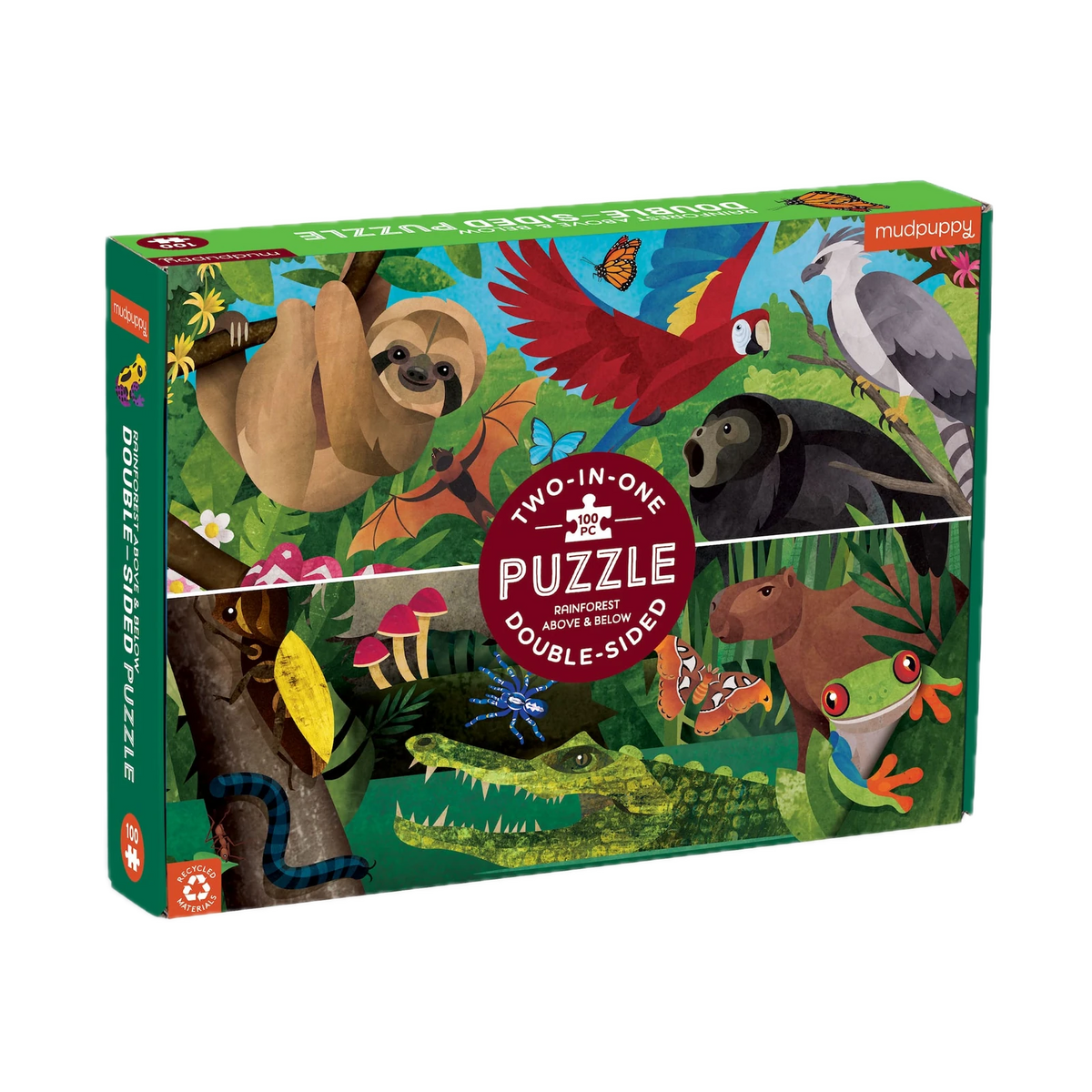 Mudpuppy Rainforest Above & Below Puzzle, box front