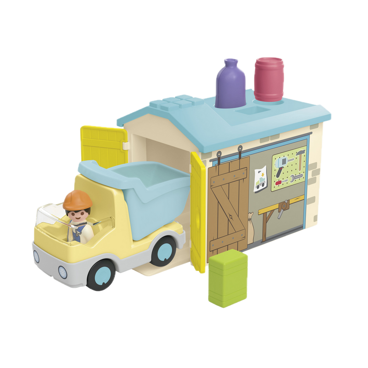 PLAYMOBIL Junior: Construction Truck with Garage 71686