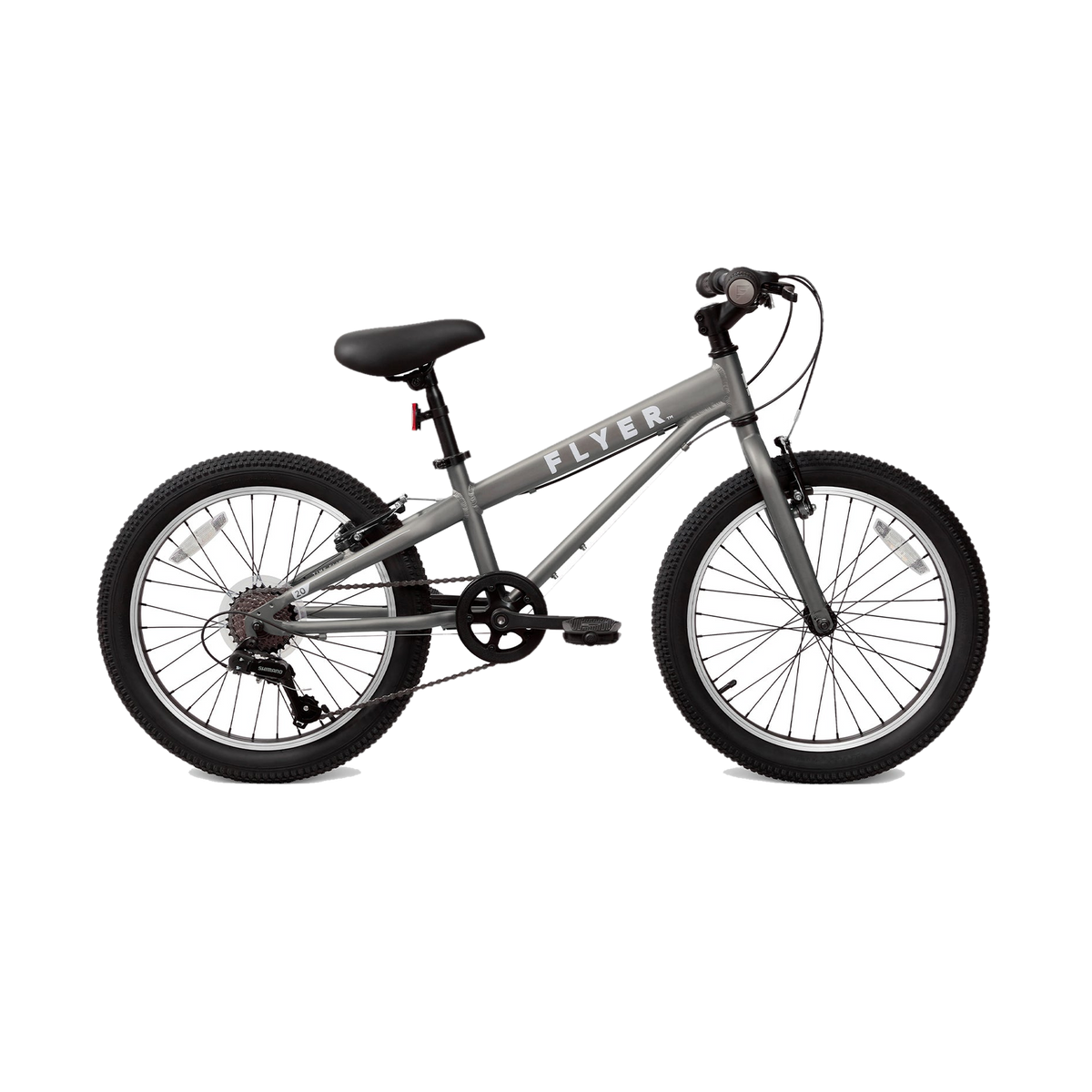 Radio Flyer Flyer 20" Kids’ Bike 840, gray bike, side view