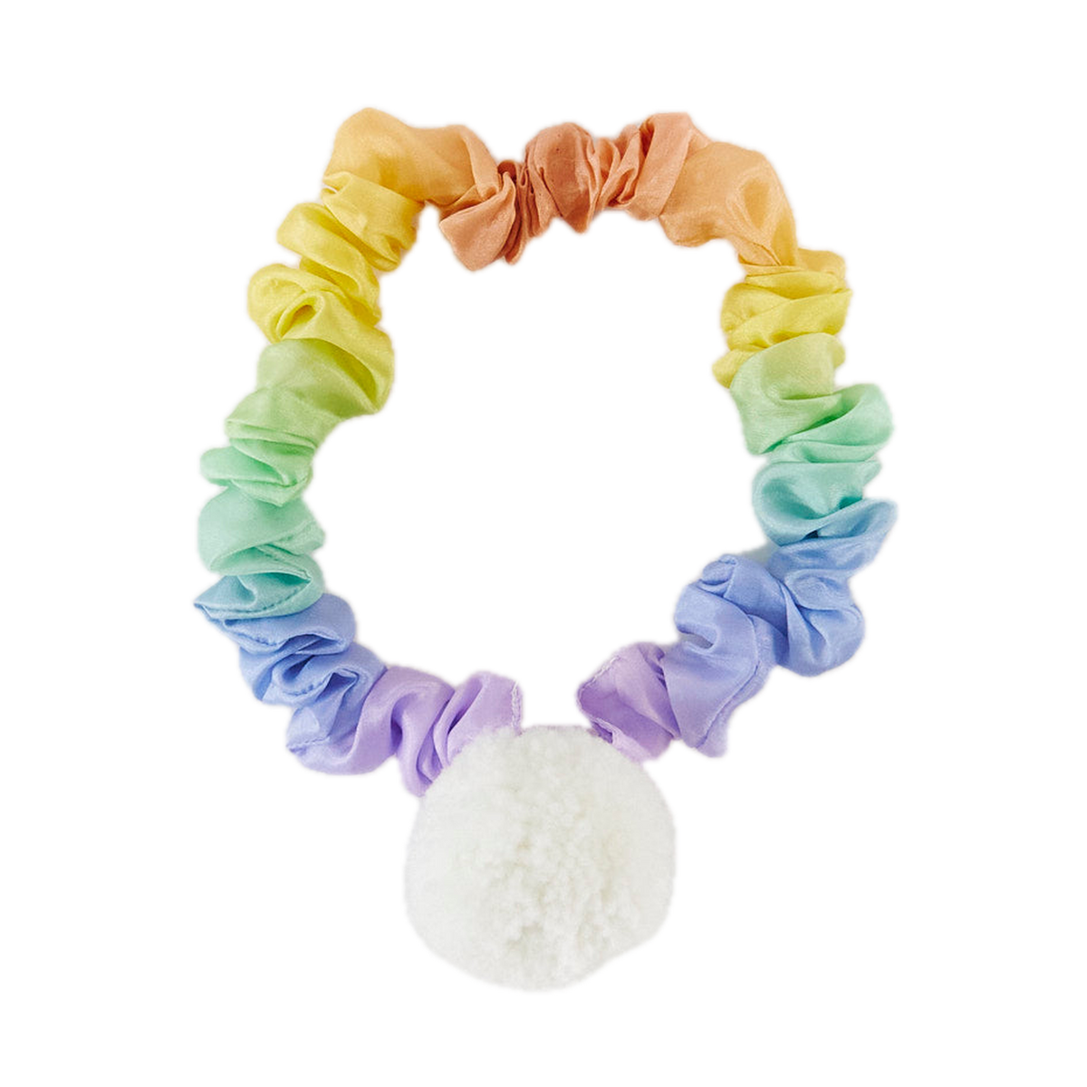 Sarah’s Silks Soft Rainbow Bunny Ears and Tail Dress-up Set, tail on elastic band