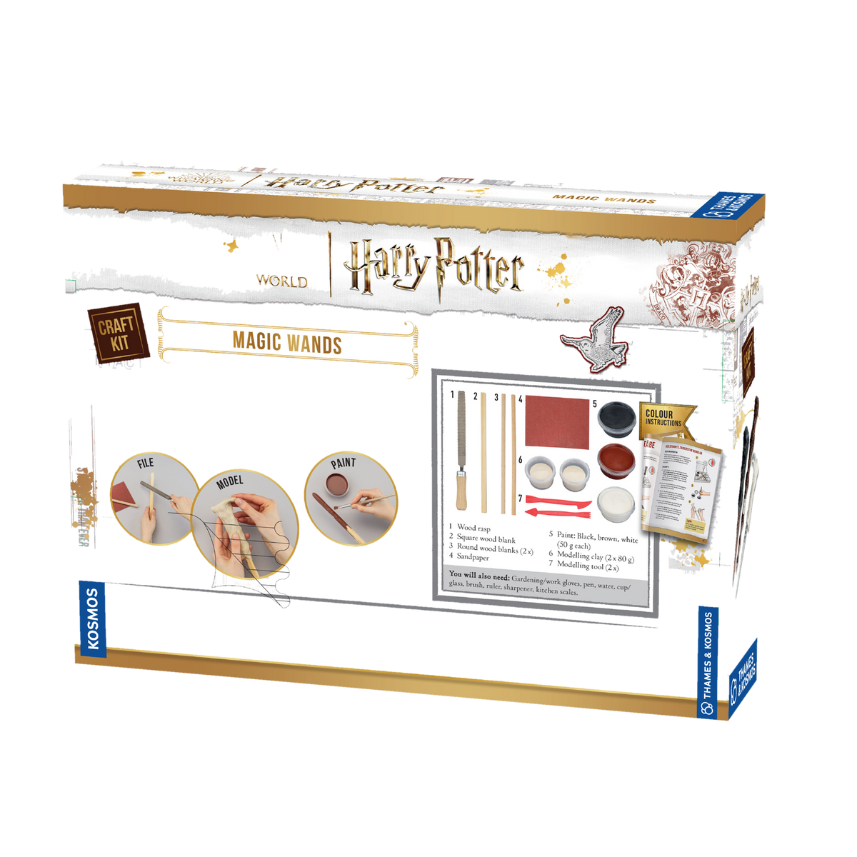 Thames & Kosmos Harry Potter: Magic Wands Craft Kit 604602, box back