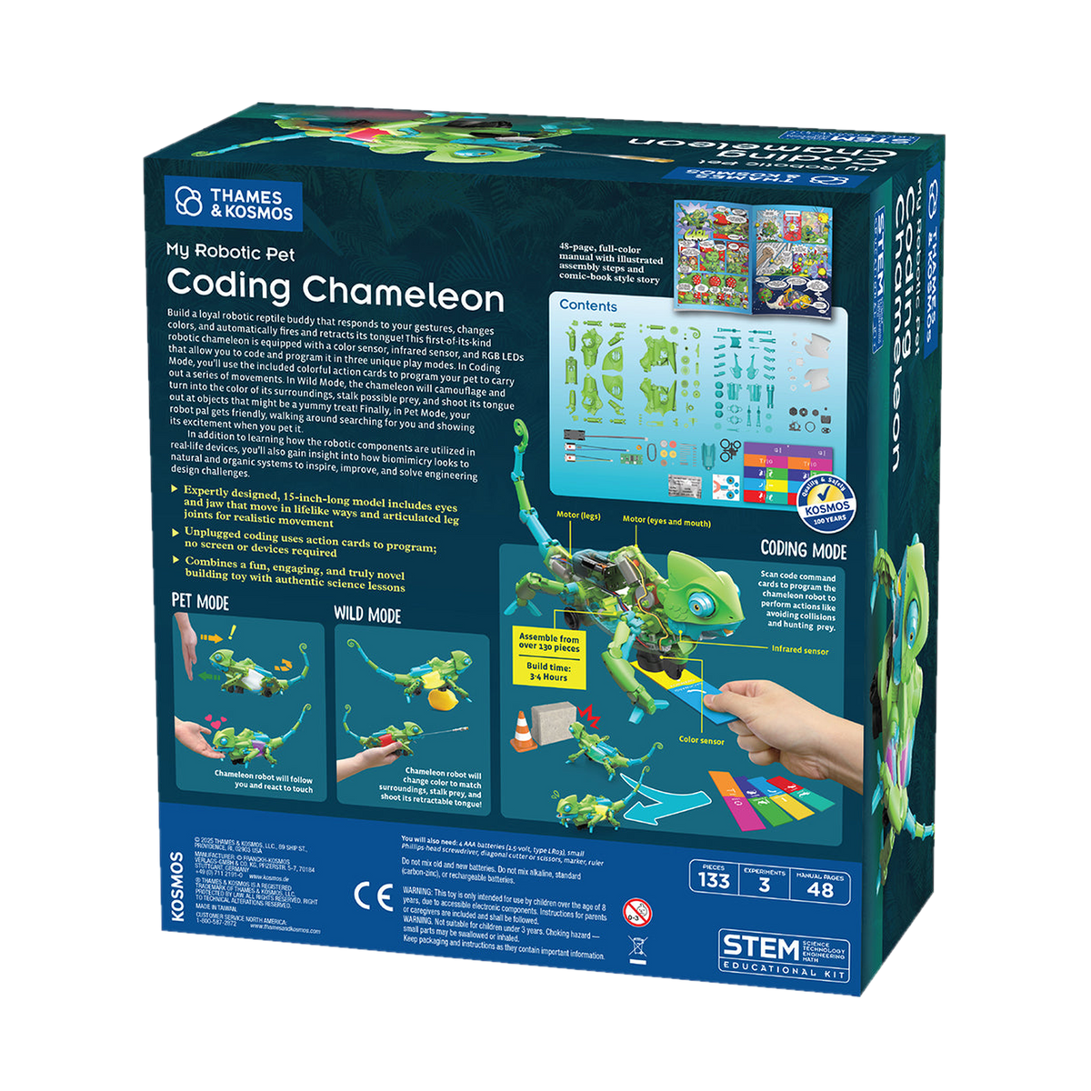 Thames & Kosmos My Robotic Pet: Coding Chameleon 620507, box back