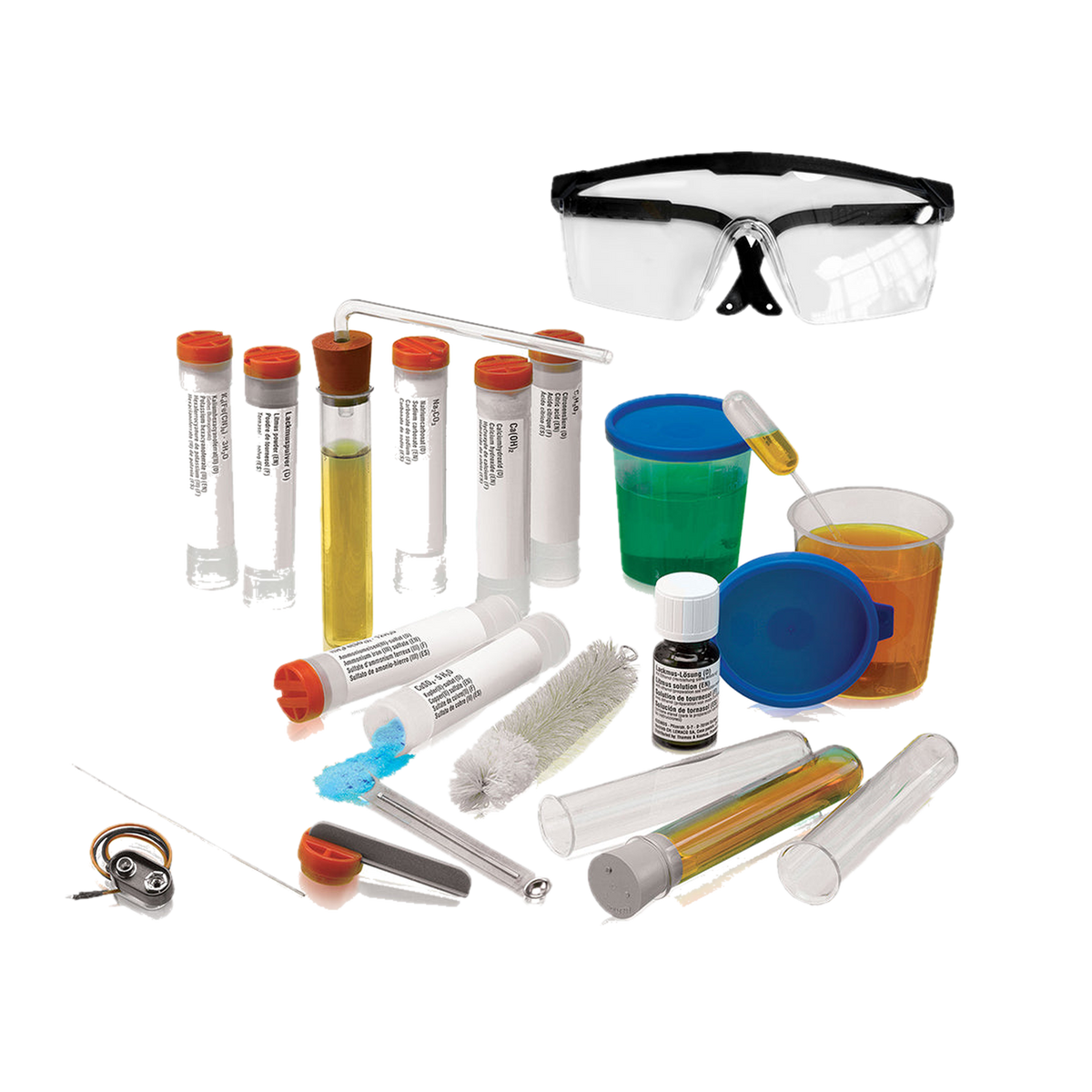 Thames & Kosmos Chem C1000 V 2.1 640119, lab equipment and contents