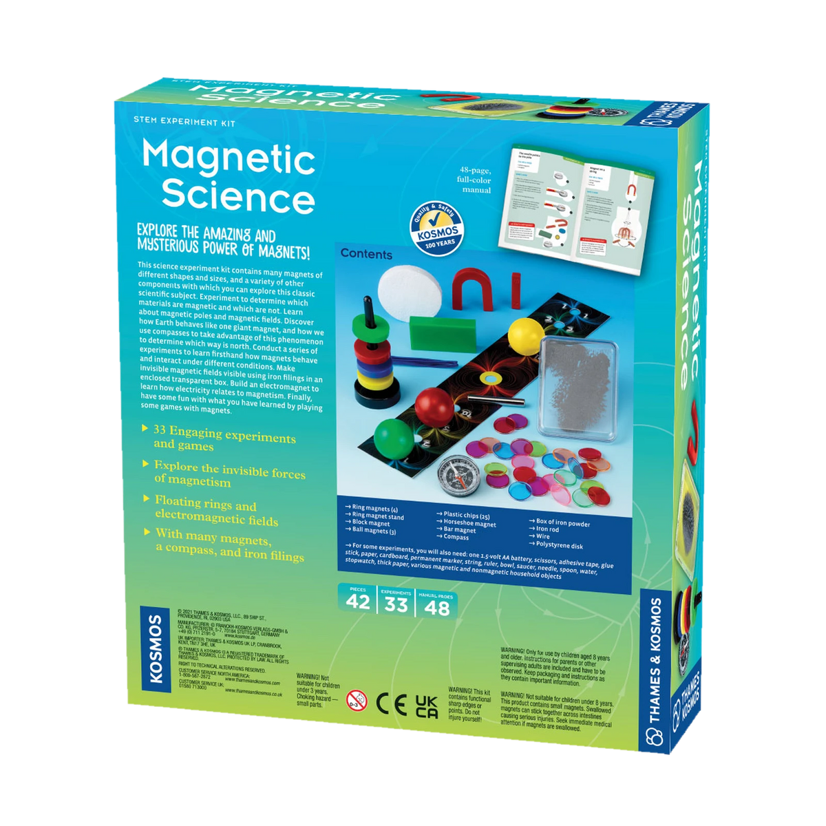 Thames & Kosmos Magnetic Science, box back at an angle